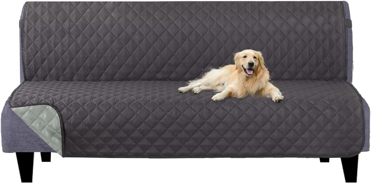 Reversible Sofa Cover Couch Cover for Dogs, Coffee/Beige | 68''Sofa Mat Washable, Pet Friendly, Elastic Straps, Water Repellent, Furniture Protector for 3 Cushion Couch - Colors B