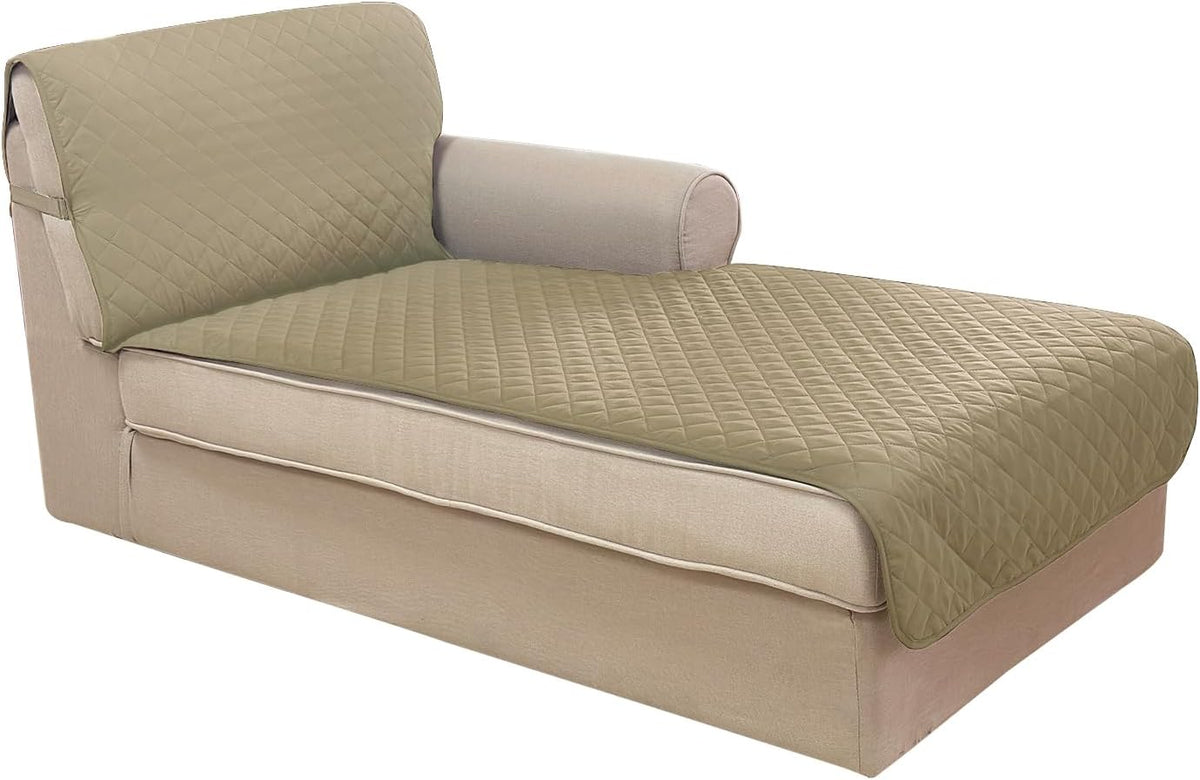 Reversible Sofa Cover Couch Cover for Dogs, Coffee/Beige | 68''Sofa Mat Washable, Pet Friendly, Elastic Straps, Water Repellent, Furniture Protector for 3 Cushion Couch - Colors B