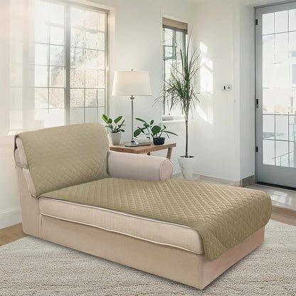 Reversible Sofa Cover Couch Cover for Dogs, Coffee/Beige | 68''Sofa Mat Washable, Pet Friendly, Elastic Straps, Water Repellent, Furniture Protector for 3 Cushion Couch - Colors B