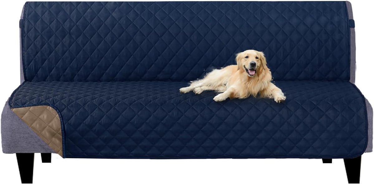 Reversible Sofa Cover Couch Cover for Dogs, Coffee/Beige | 68''Sofa Mat Washable, Pet Friendly, Elastic Straps, Water Repellent, Furniture Protector for 3 Cushion Couch - Colors B