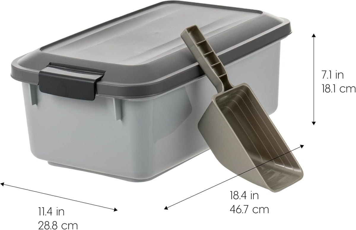 Dog Food Storage Container, Up to 30 lbs, Black