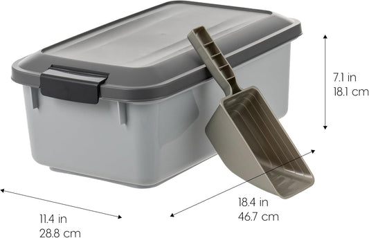 Dog Food Storage Container, Up to 30 lbs, Black