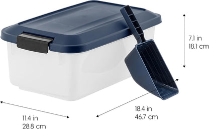 Dog Food Storage Container, Up to 30 lbs, Black