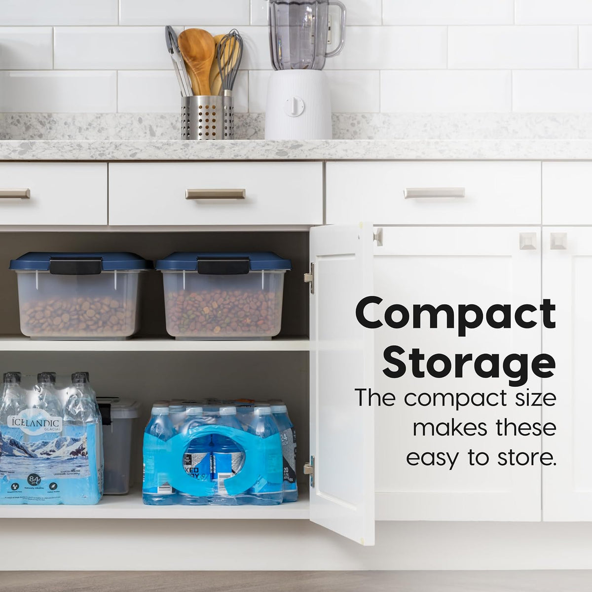 Dog Food Storage Container, Up to 30 lbs, Black