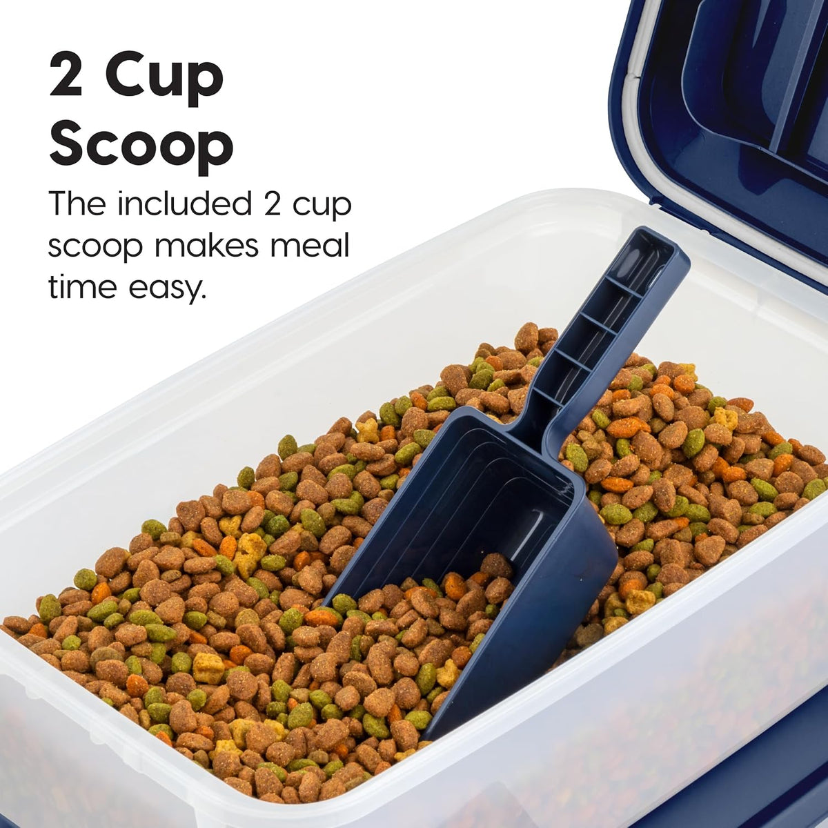 Dog Food Storage Container, Up to 30 lbs, Black