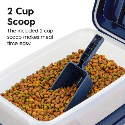 Dog Food Storage Container, Up to 30 lbs, Black