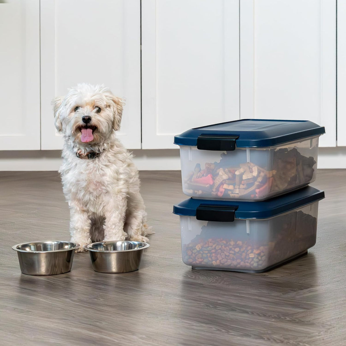 Dog Food Storage Container, Up to 30 lbs, Black