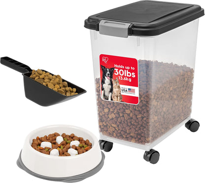 Dog Food Storage Container, Up to 30 lbs, Black