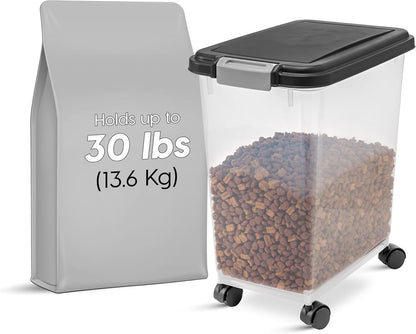 Dog Food Storage Container, Up to 30 lbs, Black