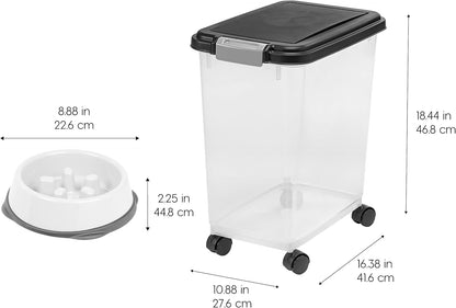 Dog Food Storage Container, Up to 30 lbs, Black