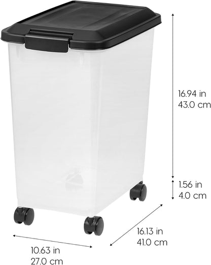Dog Food Storage Container, Up to 30 lbs, Black
