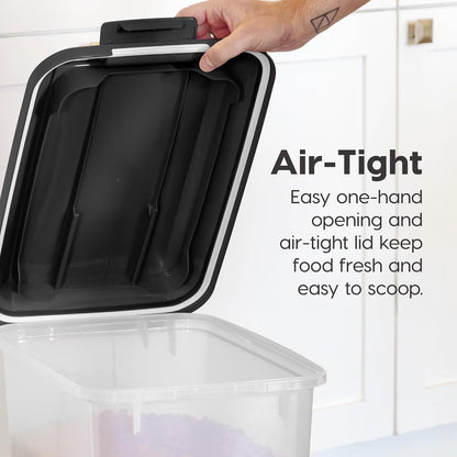 Dog Food Storage Container, Up to 30 lbs, Black