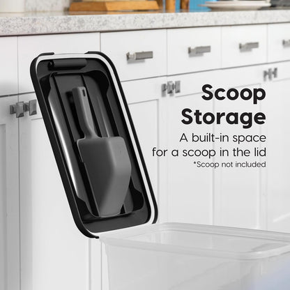 Dog Food Storage Container, Up to 30 lbs, Black