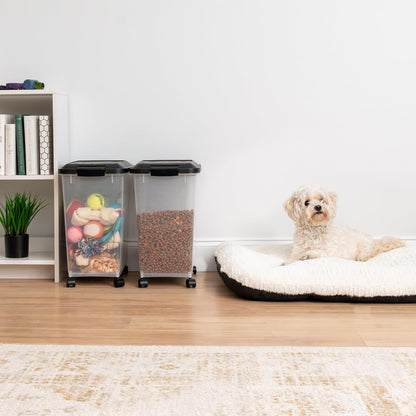 Dog Food Storage Container, Up to 30 lbs, Black