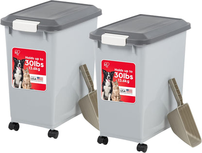 Dog Food Storage Container, Up to 30 lbs, Black