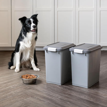Dog Food Storage Container, Up to 30 lbs, Black