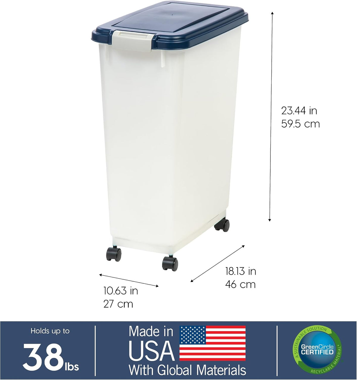 Dog Food Storage Container, Up to 30 lbs, Black