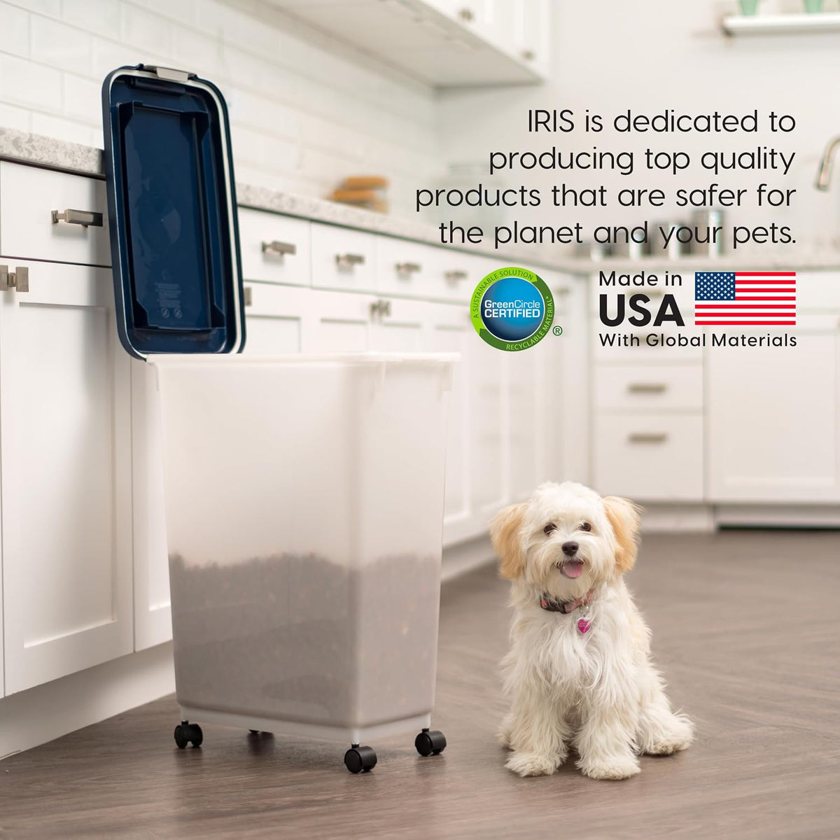 Dog Food Storage Container, Up to 30 lbs, Black