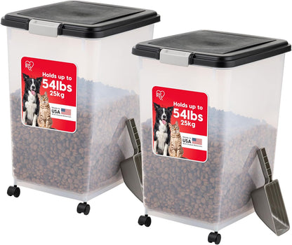Dog Food Storage Container, Up to 30 lbs, Black