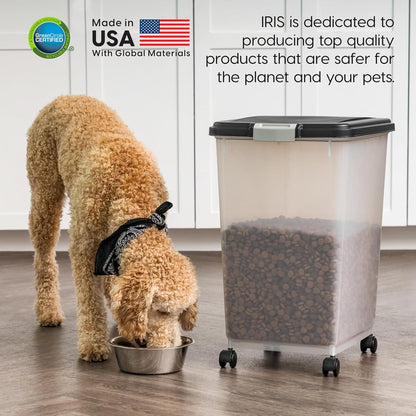 Dog Food Storage Container, Up to 30 lbs, Black