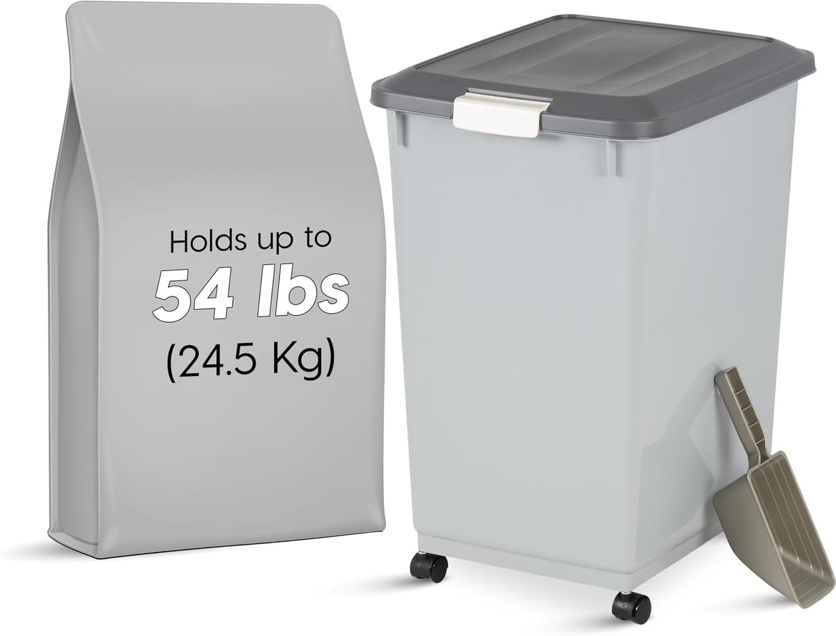 Dog Food Storage Container, Up to 30 lbs, Black