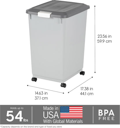 Dog Food Storage Container, Up to 30 lbs, Black