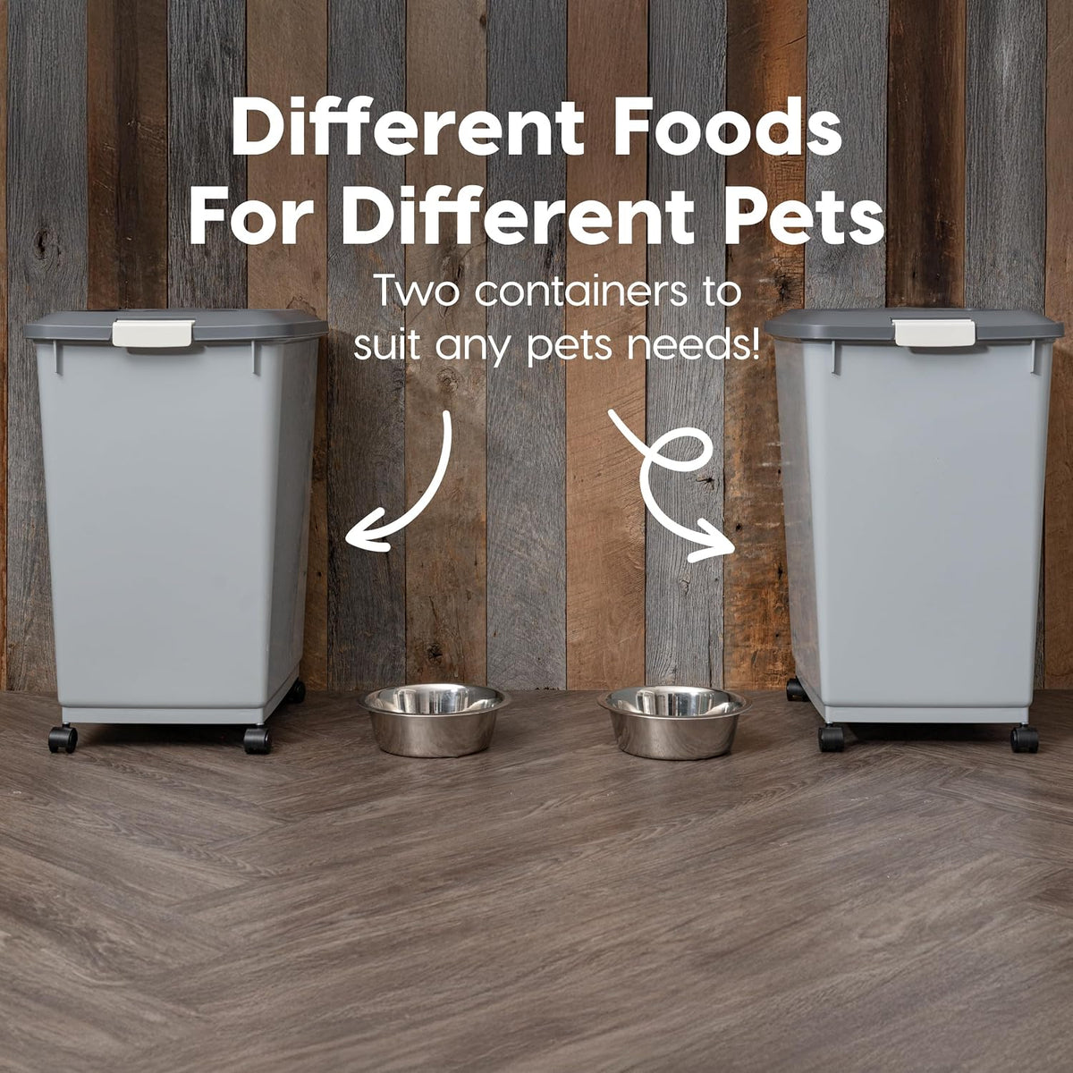 Dog Food Storage Container, Up to 30 lbs, Black