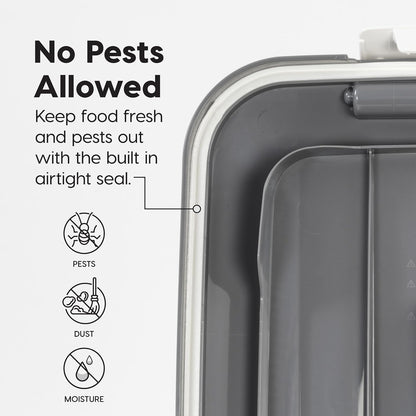 Dog Food Storage Container, Up to 30 lbs, Black