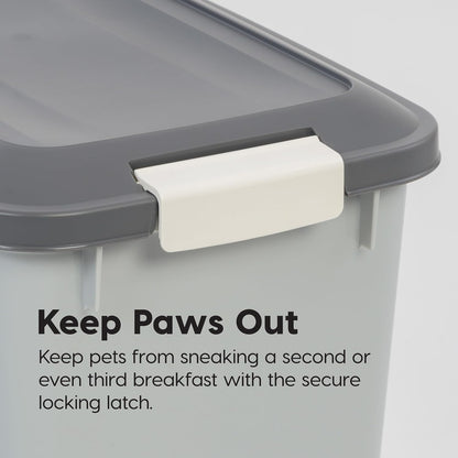 Dog Food Storage Container, Up to 30 lbs, Black