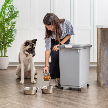 Dog Food Storage Container, Up to 30 lbs, Black
