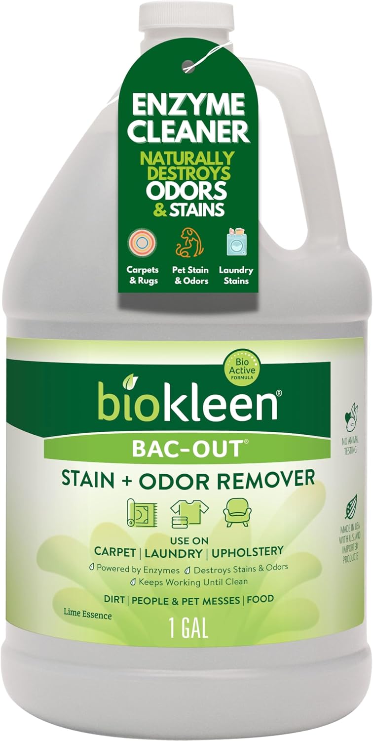 Bac Out Enzyme Cleaner, Stain & Pet Odor Eliminator, Lime Scent