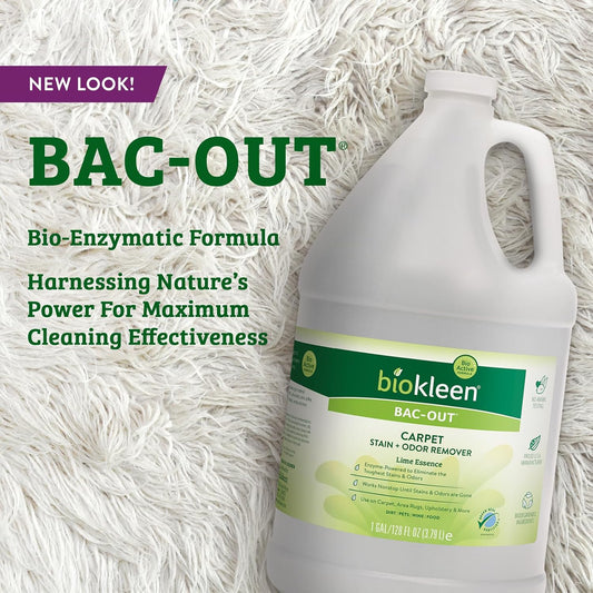 Bac Out Enzyme Cleaner, Stain & Pet Odor Eliminator, Lime Scent