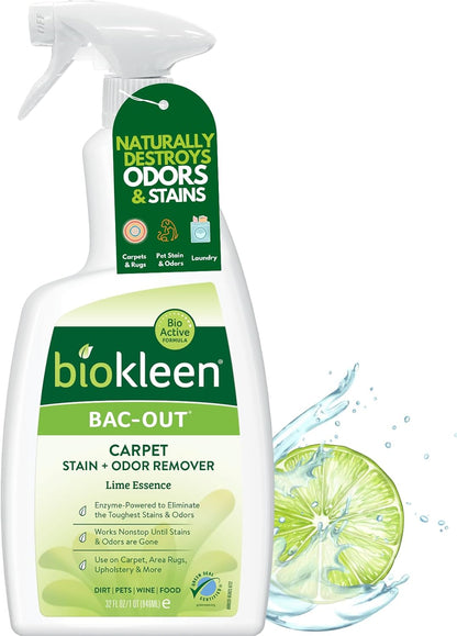 Bac Out Enzyme Cleaner, Stain & Pet Odor Eliminator, Lime Scent
