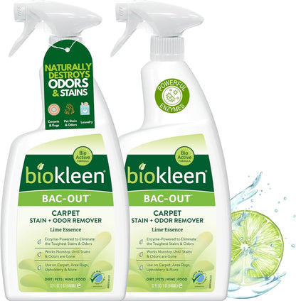 Bac Out Enzyme Cleaner, Stain & Pet Odor Eliminator, Lime Scent