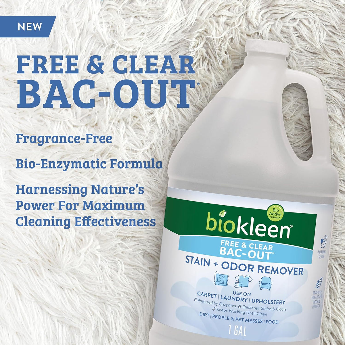 Bac Out Enzyme Cleaner, Stain & Pet Odor Eliminator, Lime Scent