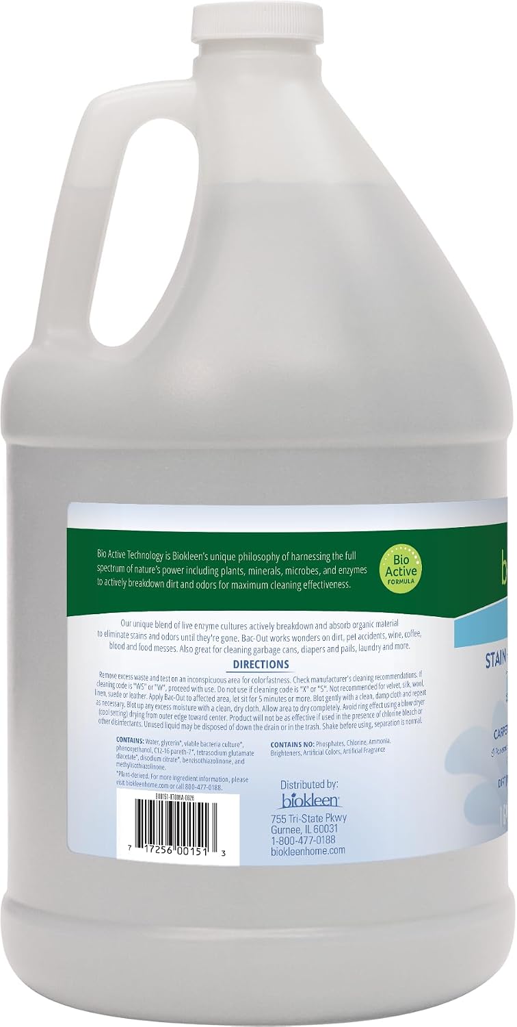 Bac Out Enzyme Cleaner, Stain & Pet Odor Eliminator, Lime Scent