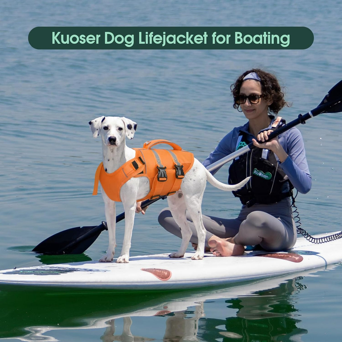 Dog Life Jacket, High Flotation Dog Life Vest for Swimming Boating