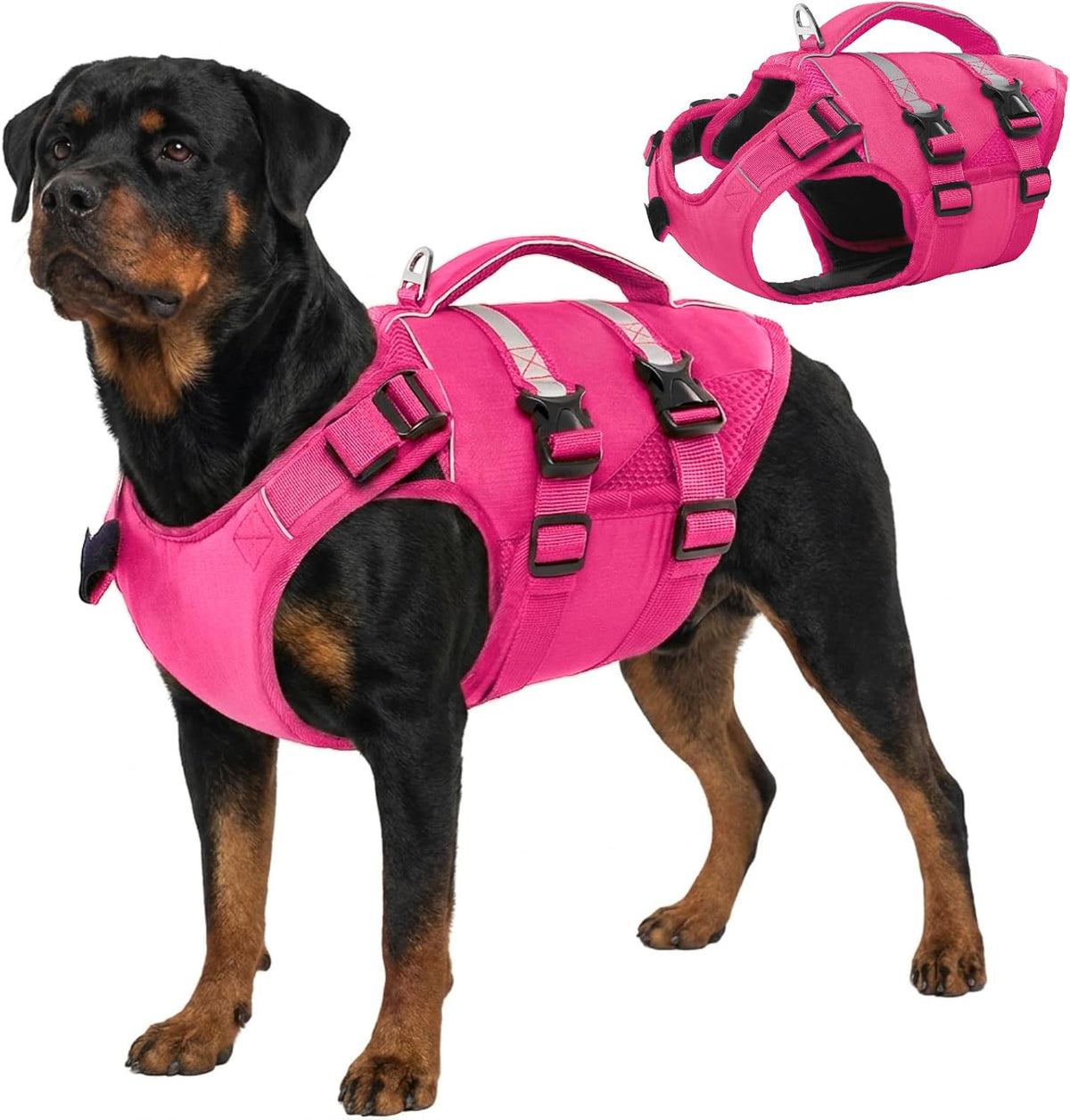Dog Life Jacket, High Flotation Dog Life Vest for Swimming Boating
