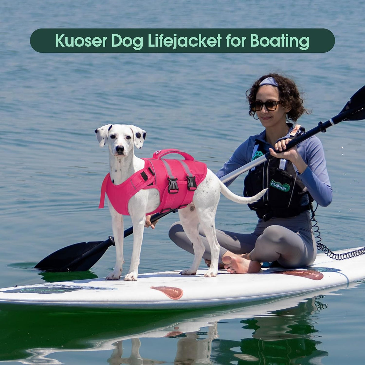 Dog Life Jacket, High Flotation Dog Life Vest for Swimming Boating
