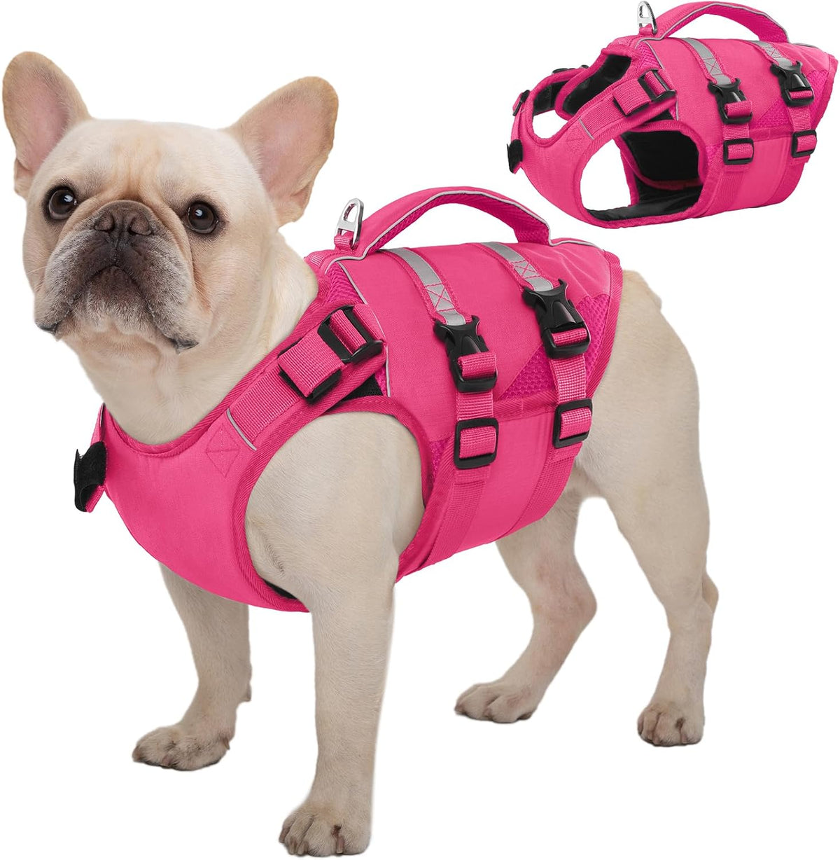 Dog Life Jacket, High Flotation Dog Life Vest for Swimming Boating
