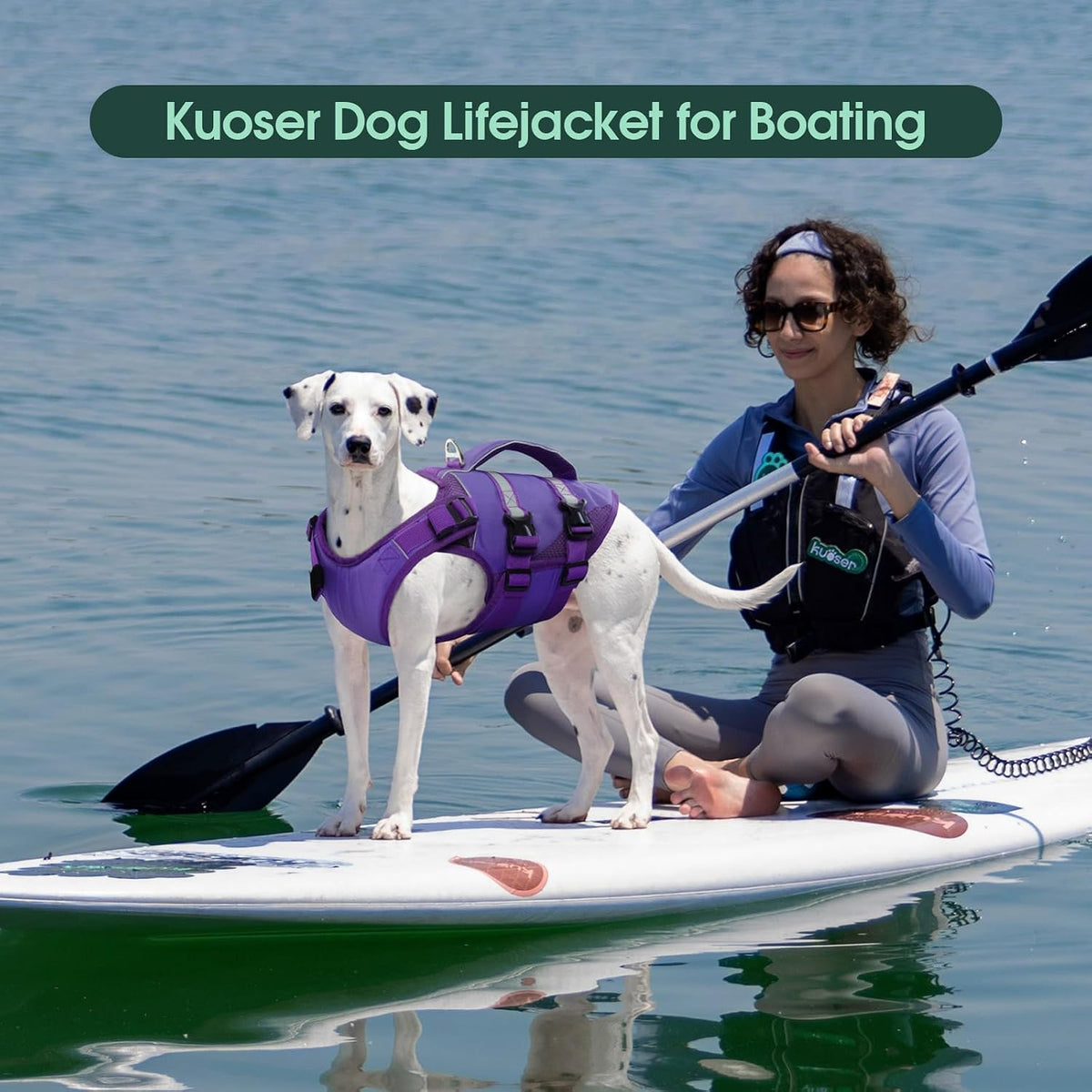 Dog Life Jacket, High Flotation Dog Life Vest for Swimming Boating