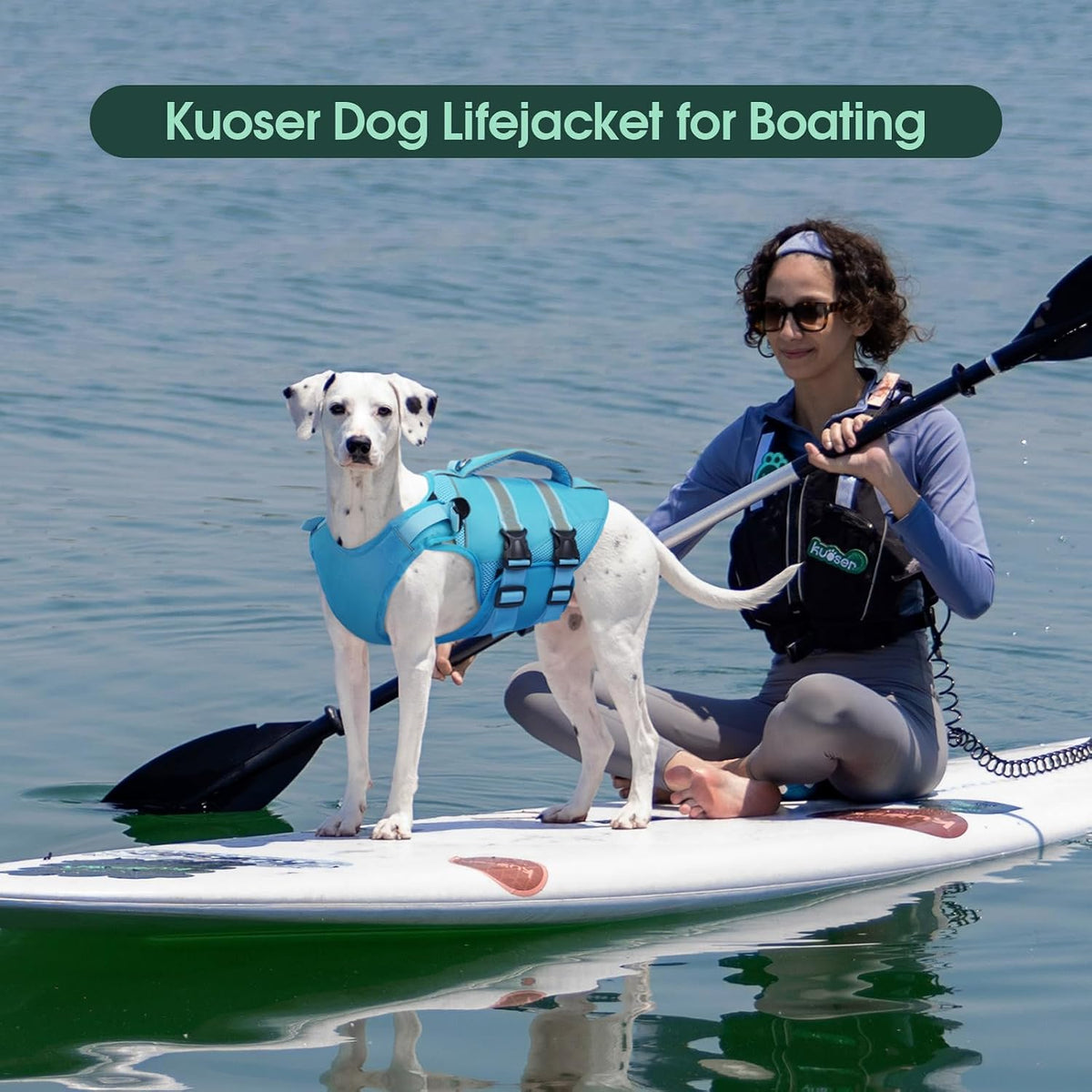 Dog Life Jacket, High Flotation Dog Life Vest for Swimming Boating