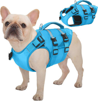Dog Life Jacket, High Flotation Dog Life Vest for Swimming Boating