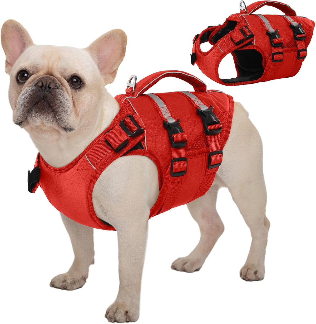 Dog Life Jacket, High Flotation Dog Life Vest for Swimming Boating
