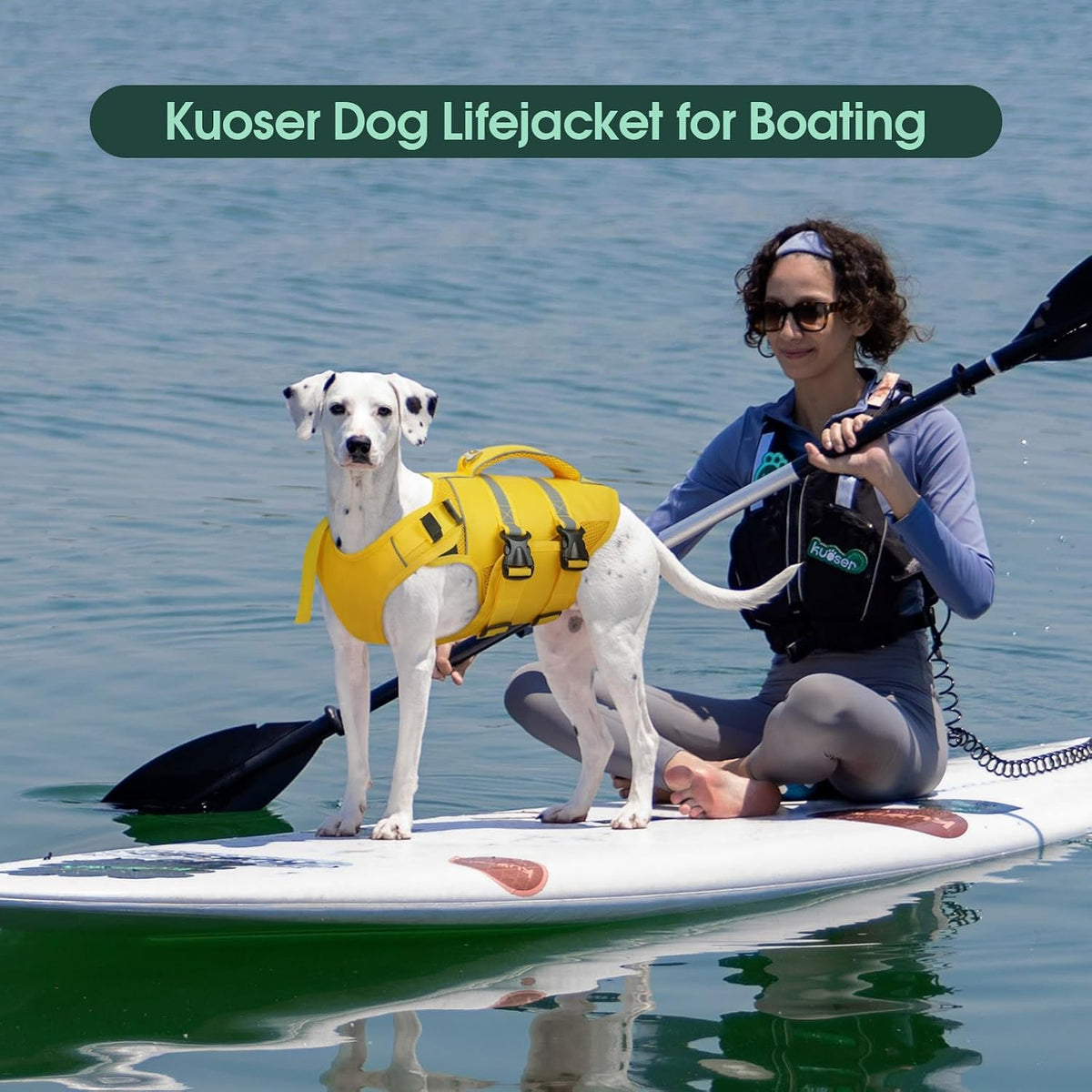 Dog Life Jacket, High Flotation Dog Life Vest for Swimming Boating