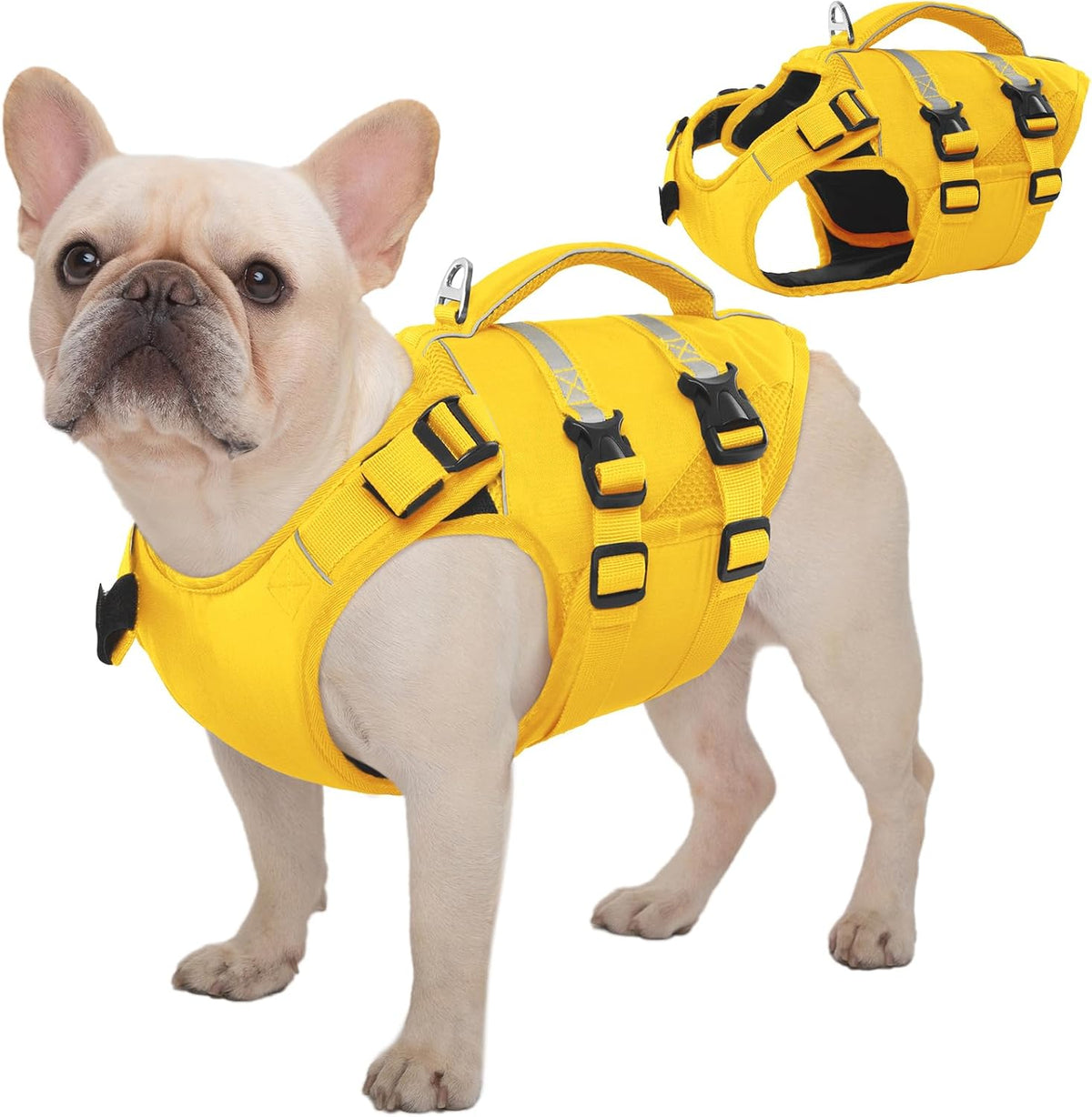 Dog Life Jacket, High Flotation Dog Life Vest for Swimming Boating