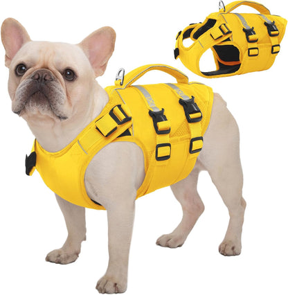 Dog Life Jacket, High Flotation Dog Life Vest for Swimming Boating