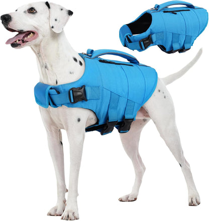 Dog Life Jacket, High Flotation Dog Life Vest for Swimming Boating