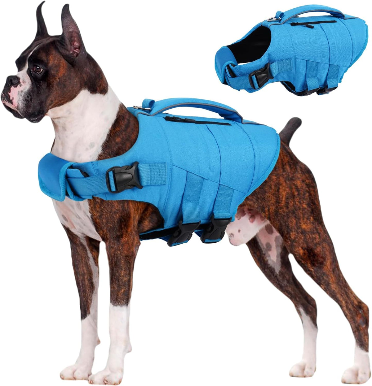 Dog Life Jacket, High Flotation Dog Life Vest for Swimming Boating
