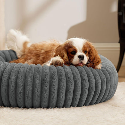 ComfyFleece® Donut Dog Bed Medium Size Dog with Washable Cover
